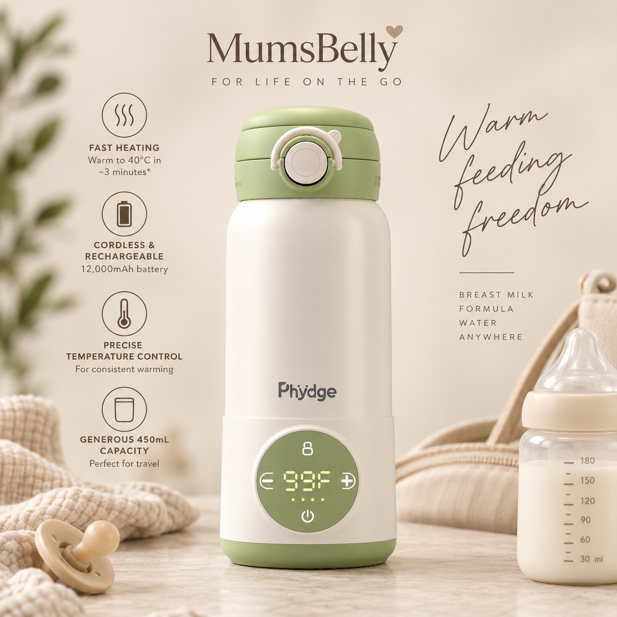 MumsBelly Portable Bottle Warmer